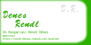 denes rendl business card